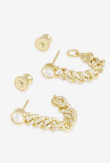 Melinda Maria Pave Julian Soft Chain Hoops