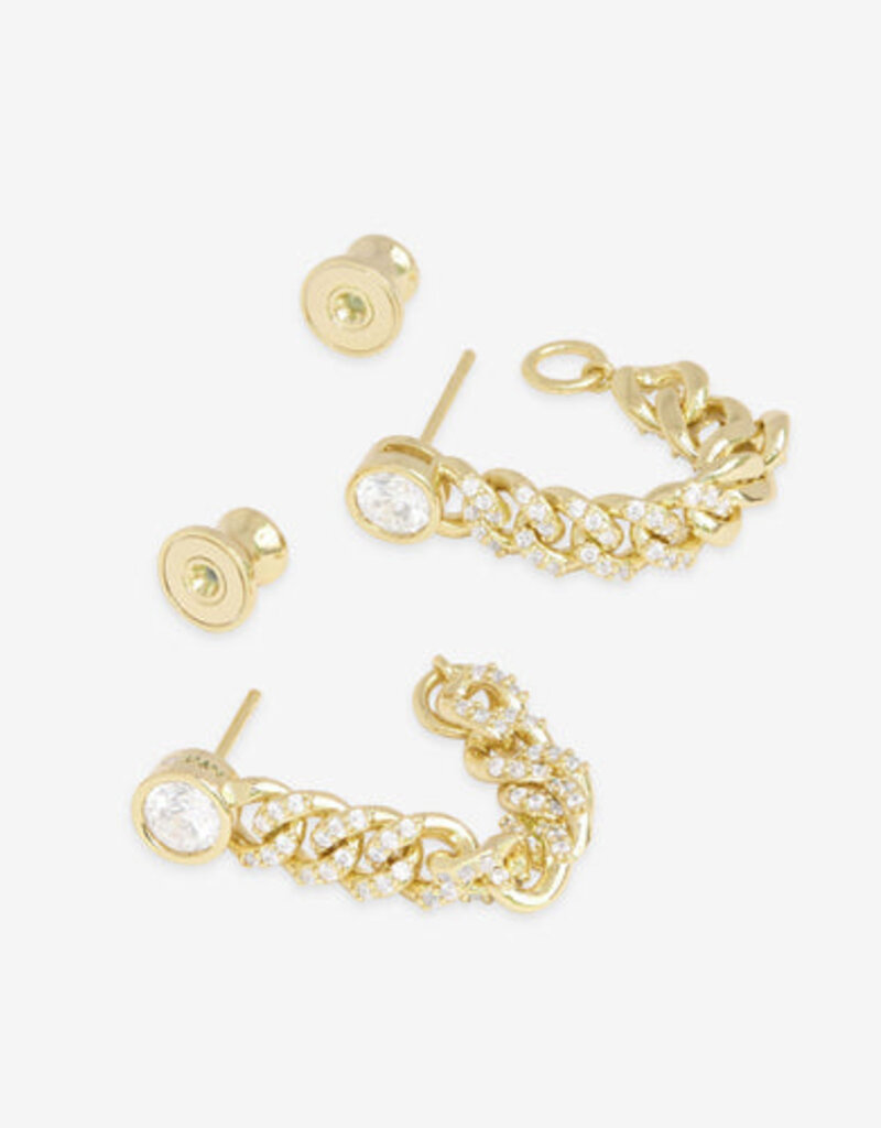 Melinda Maria Pave Julian Soft Chain Hoops