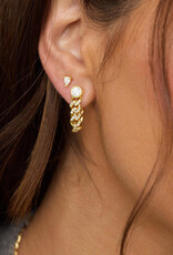 Melinda Maria Pave Julian Soft Chain Hoops