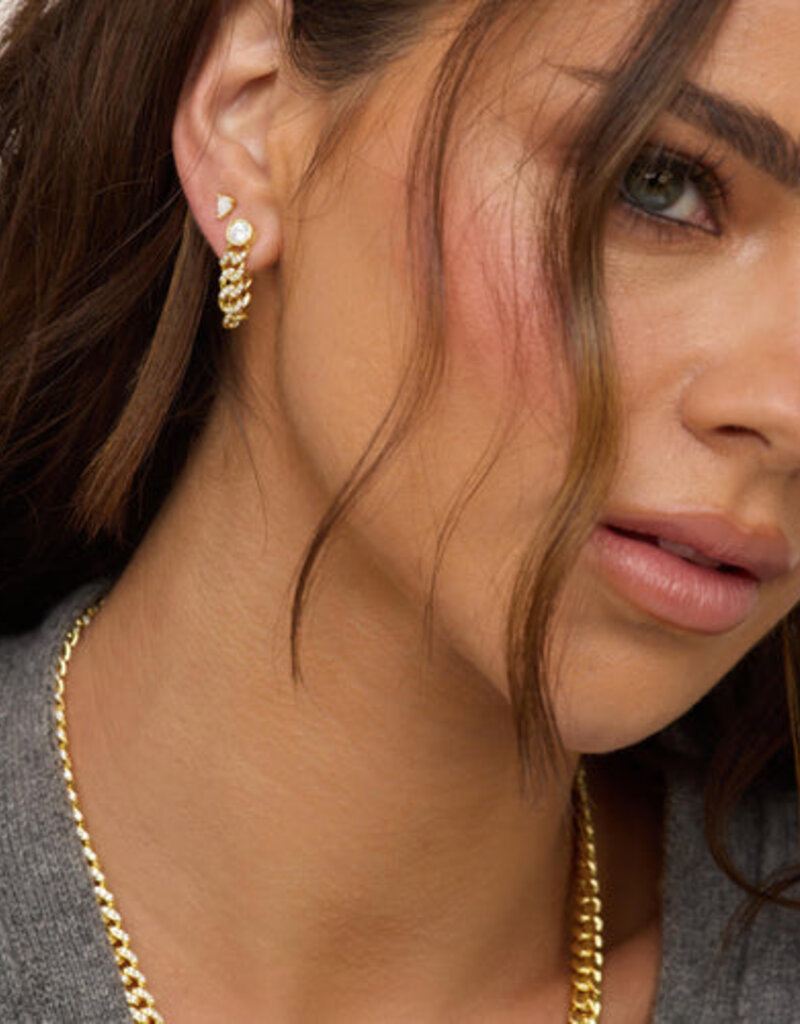 Melinda Maria Pave Julian Soft Chain Hoops