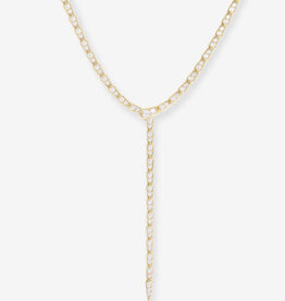 Melinda Maria Pave Serpent Lariat Necklace 16"