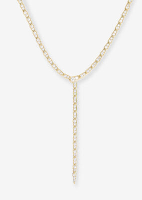 Melinda Maria Pave Serpent Lariat Necklace 16"