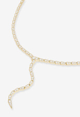 Melinda Maria Pave Serpent Lariat Necklace 16"