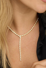 Melinda Maria Pave Serpent Lariat Necklace 16"