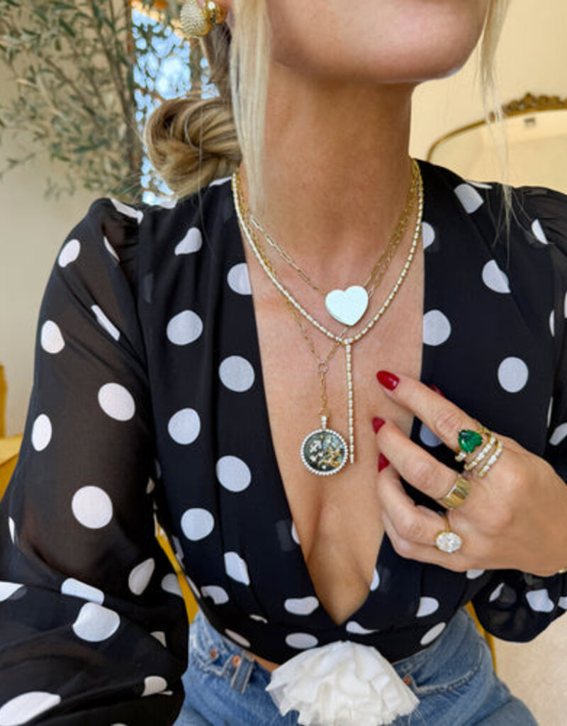 Melinda Maria Pave Serpent Lariat Necklace 16"