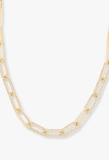 Melinda Maria Carrie Pave Chain Necklace