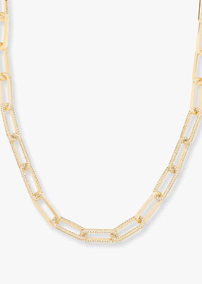 Melinda Maria Carrie Pave Chain Necklace