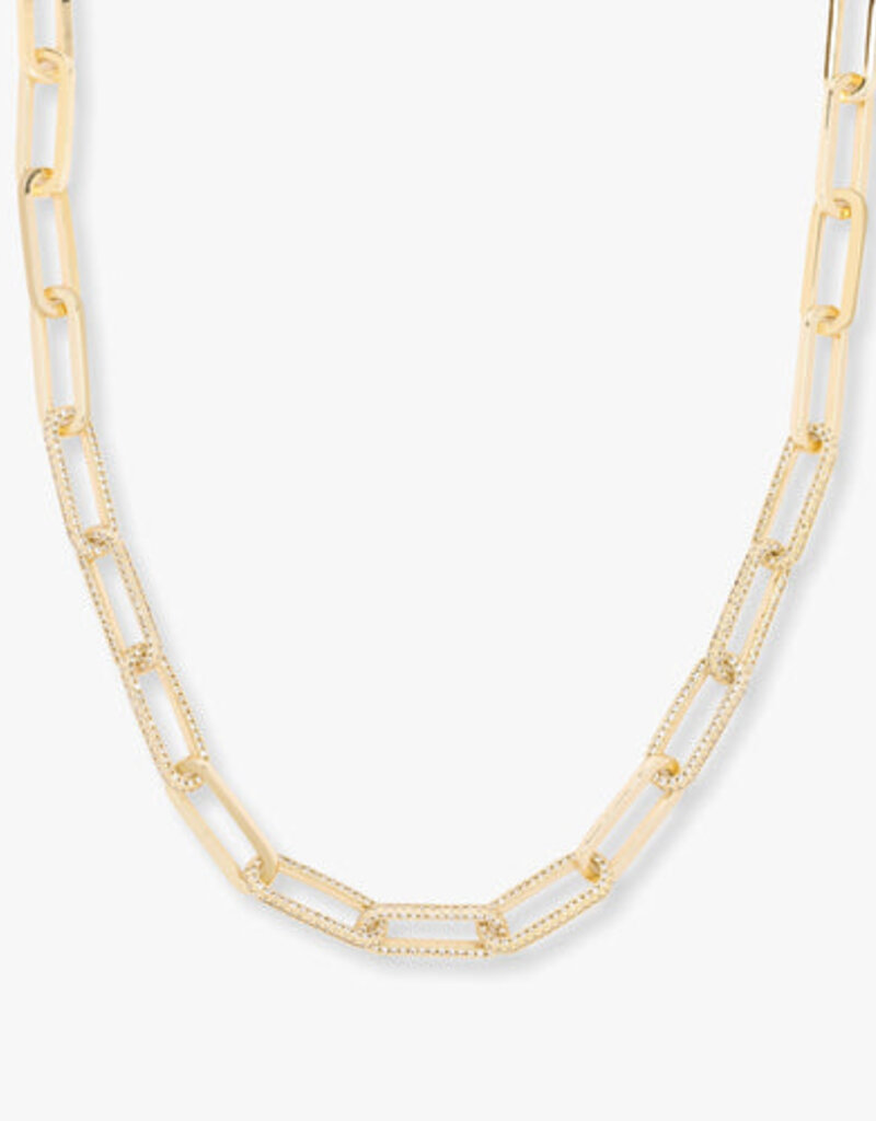 Melinda Maria Carrie Pave Chain Necklace