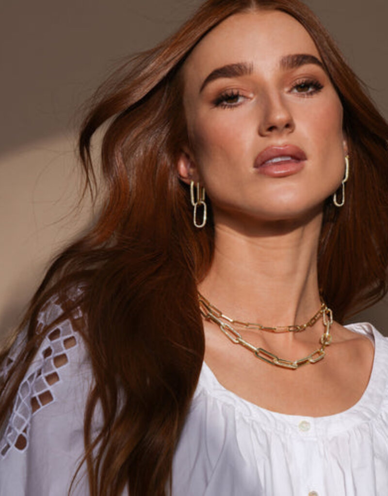 Melinda Maria Carrie Pave Chain Necklace