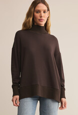 Z Supply Sable Luxe Mock Neck Top
