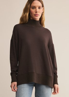 Z Supply Sable Luxe Mock Neck Top