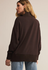 Z Supply Sable Luxe Mock Neck Top