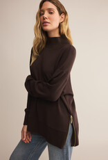 Z Supply Sable Luxe Mock Neck Top