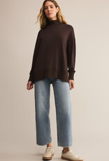 Z Supply Sable Luxe Mock Neck Top