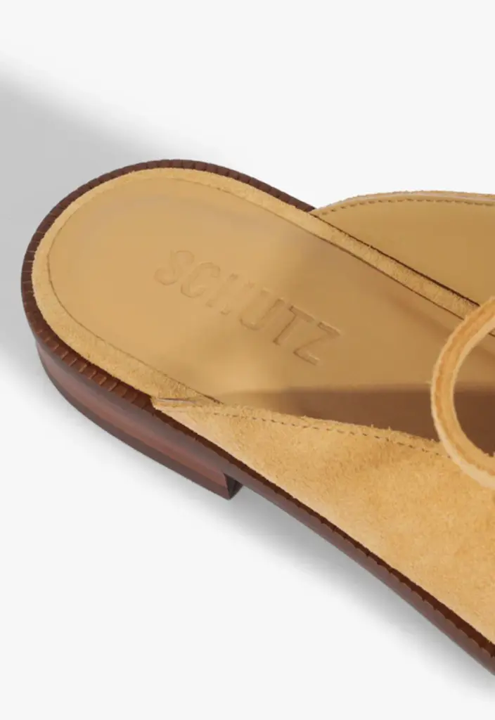 Schutz Kim Mule Suede Flat