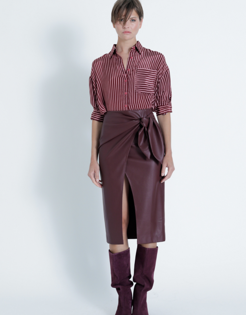 Karina Grimaldi Sybill Vegan Leather Skirt