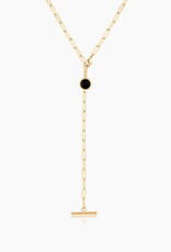 Thatch Dottie Black Lariat Necklace