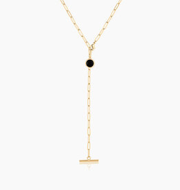 Thatch Dottie Black Lariat Necklace