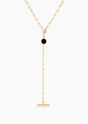 Thatch Dottie Black Lariat Necklace