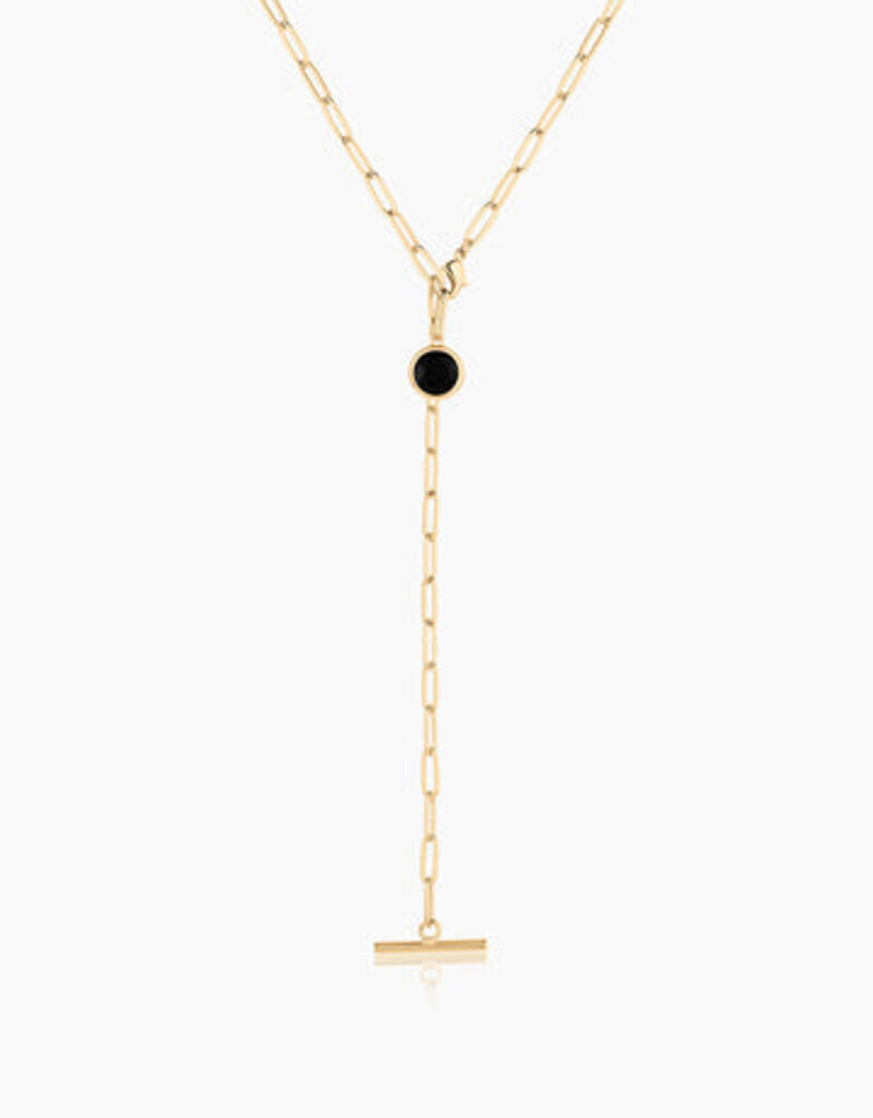 Thatch Dottie Black Lariat Necklace
