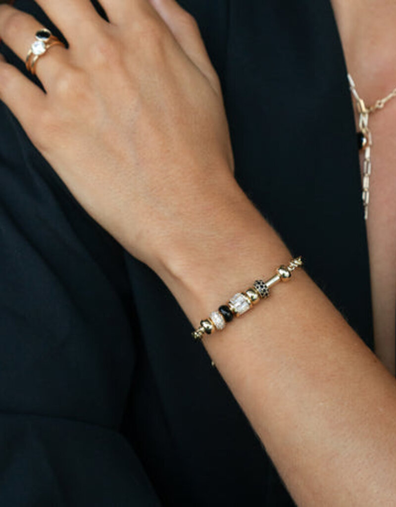 Thatch Noir Bead Bracelet