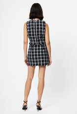 French Connection Windowpane Tweed Crop Top