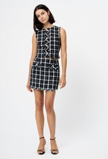 French Connection Windowpane Tweed Mini Skirt