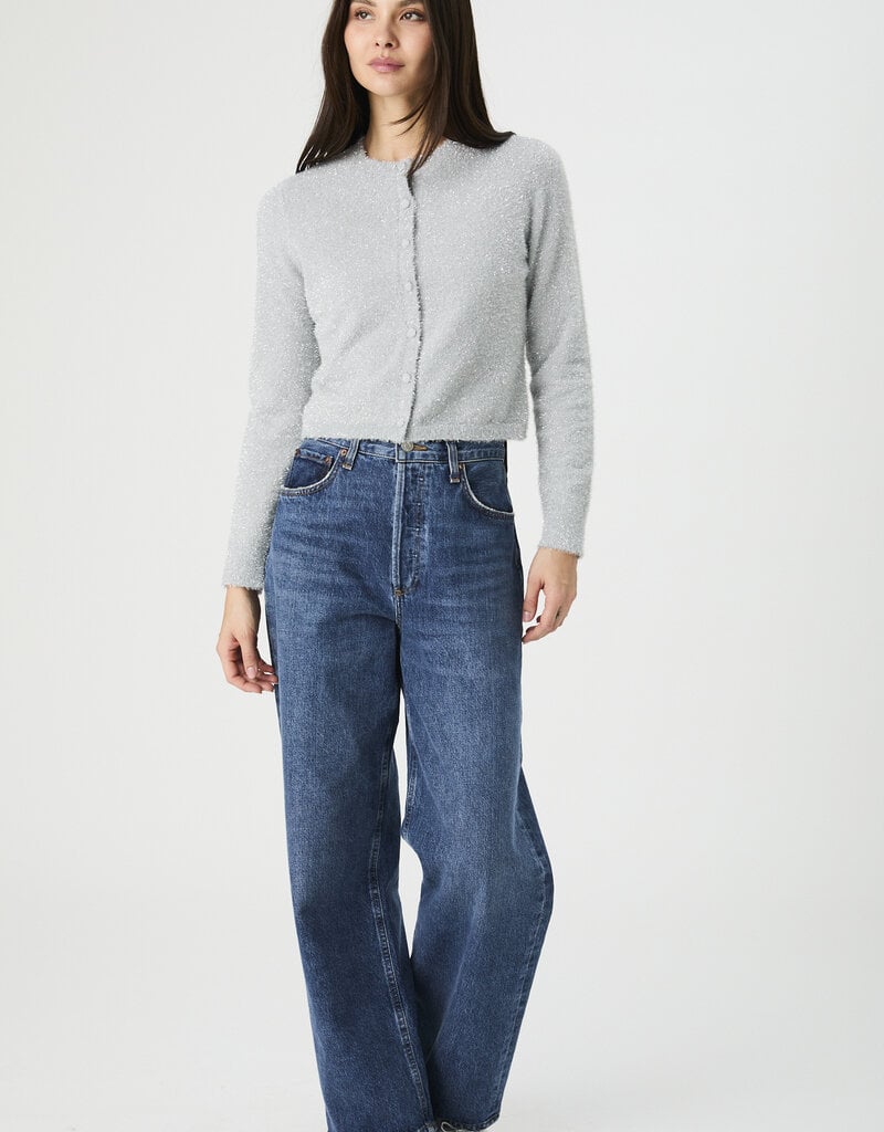 French Connection Tinsel Knit Slim Cardigan