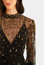Farm Rio Embroidered Tulle Black Mini Dress