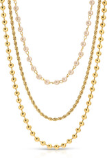 Joy Dravecky Pearl Trio Necklace