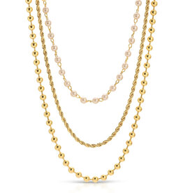 Joy Dravecky Pearl Trio Necklace