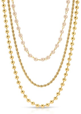 Joy Dravecky Pearl Trio Necklace