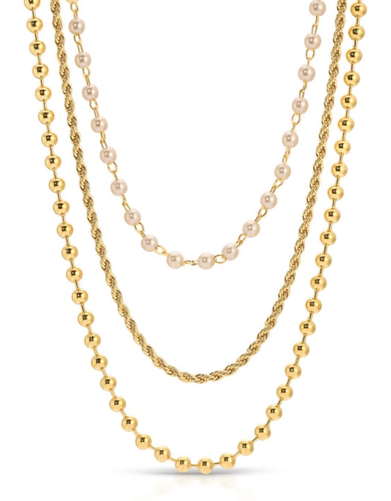 Joy Dravecky Pearl Trio Necklace