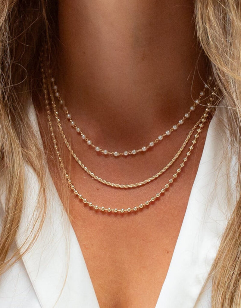 Joy Dravecky Pearl Trio Necklace