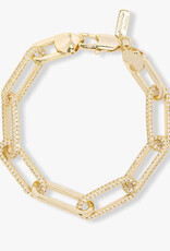 Melinda Maria Carrie Pave Chain Link Bracelet