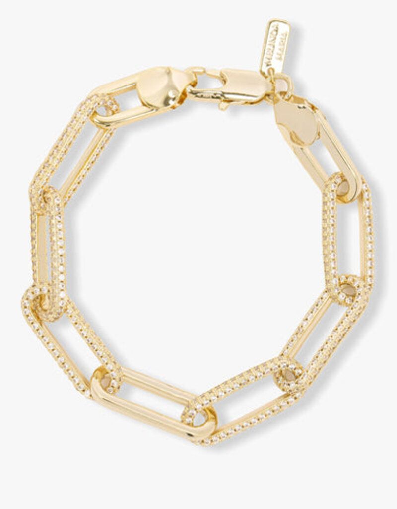 Melinda Maria Carrie Pave Chain Link Bracelet