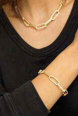 Melinda Maria Carrie Pave Chain Link Bracelet