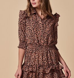 The Shirt Ruffled Tiered Mini Dress