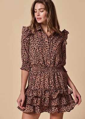 The Shirt Ruffled Tiered Mini Dress