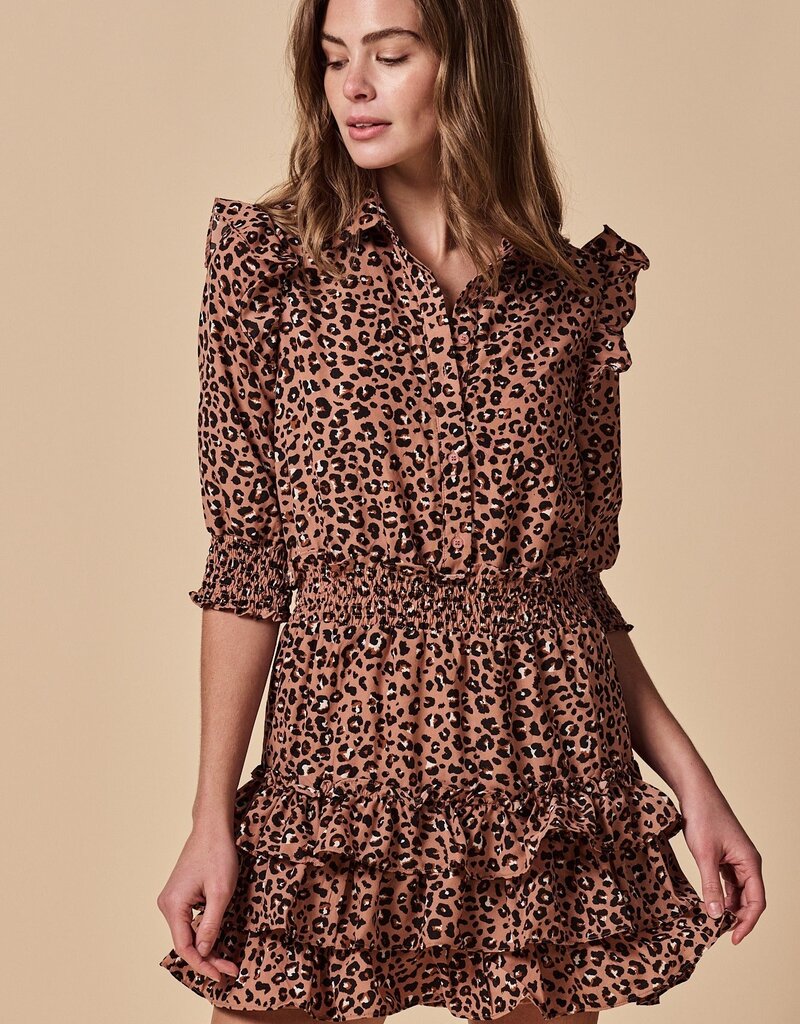 The Shirt Ruffled Tiered Mini Dress