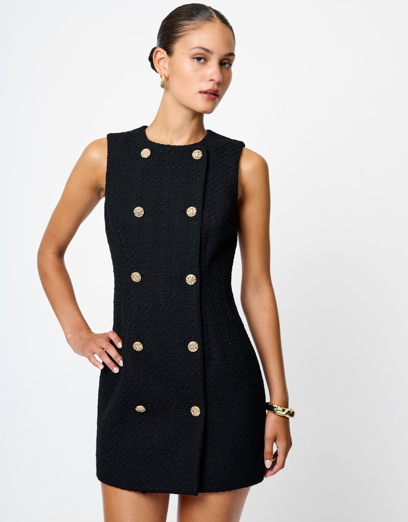 French Connection Structured Tweed Mini Dress