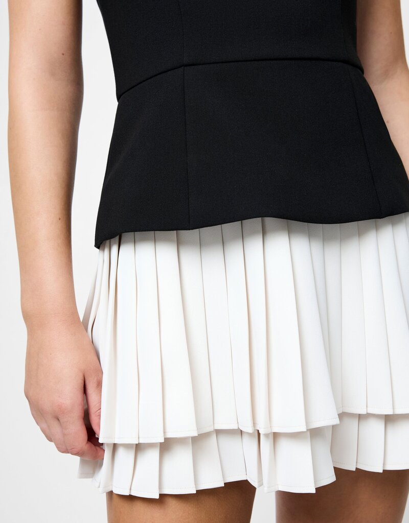 French Connection Azra Strapless Pleat Mini Dress