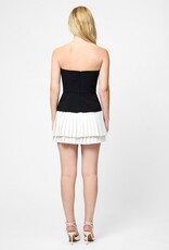 French Connection Azra Strapless Pleat Mini Dress
