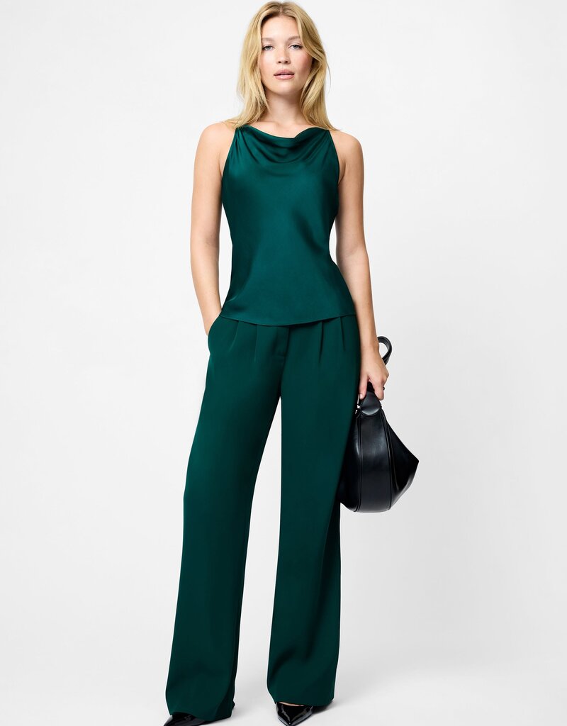 French Connection Ennis Satin Cowl Neck Top