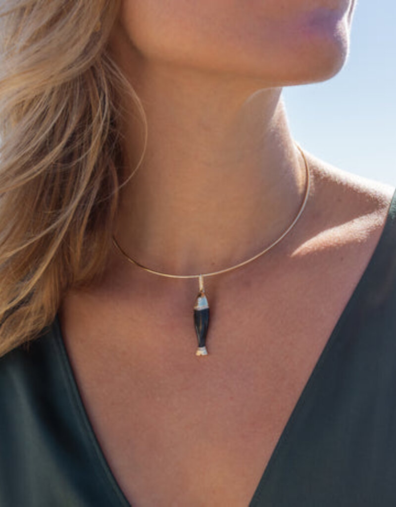 Thatch Marin Black Enamel Fish Charm
