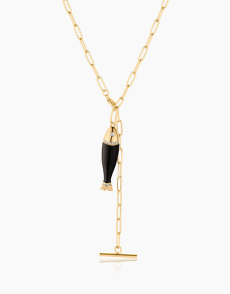 Thatch Marin Black Enamel Fish Charm