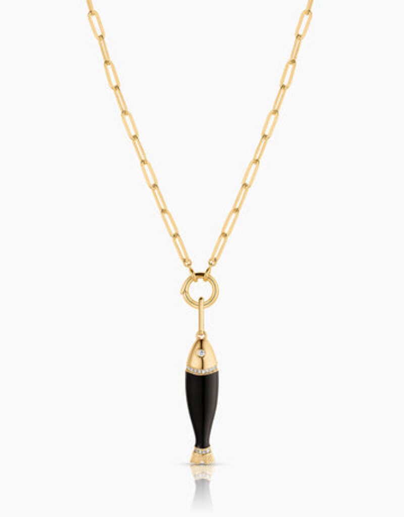 Thatch Marin Black Enamel Fish Charm