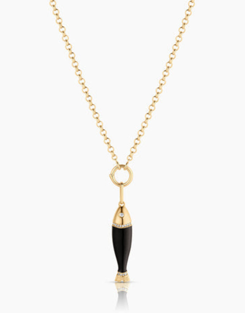 Thatch Marin Black Enamel Fish Charm