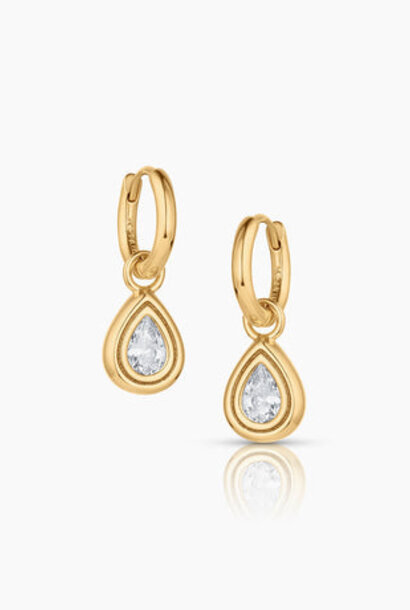 Starlet Teardrop Hoop Earrings