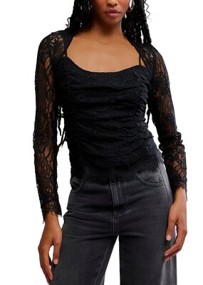 Free People Paloma Lace Top